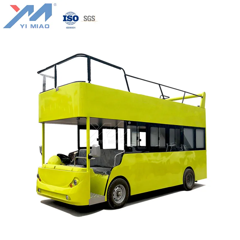 72V 7.5KW Amusement park ride on  open top London bus   double decker 17 seats electric battery powered