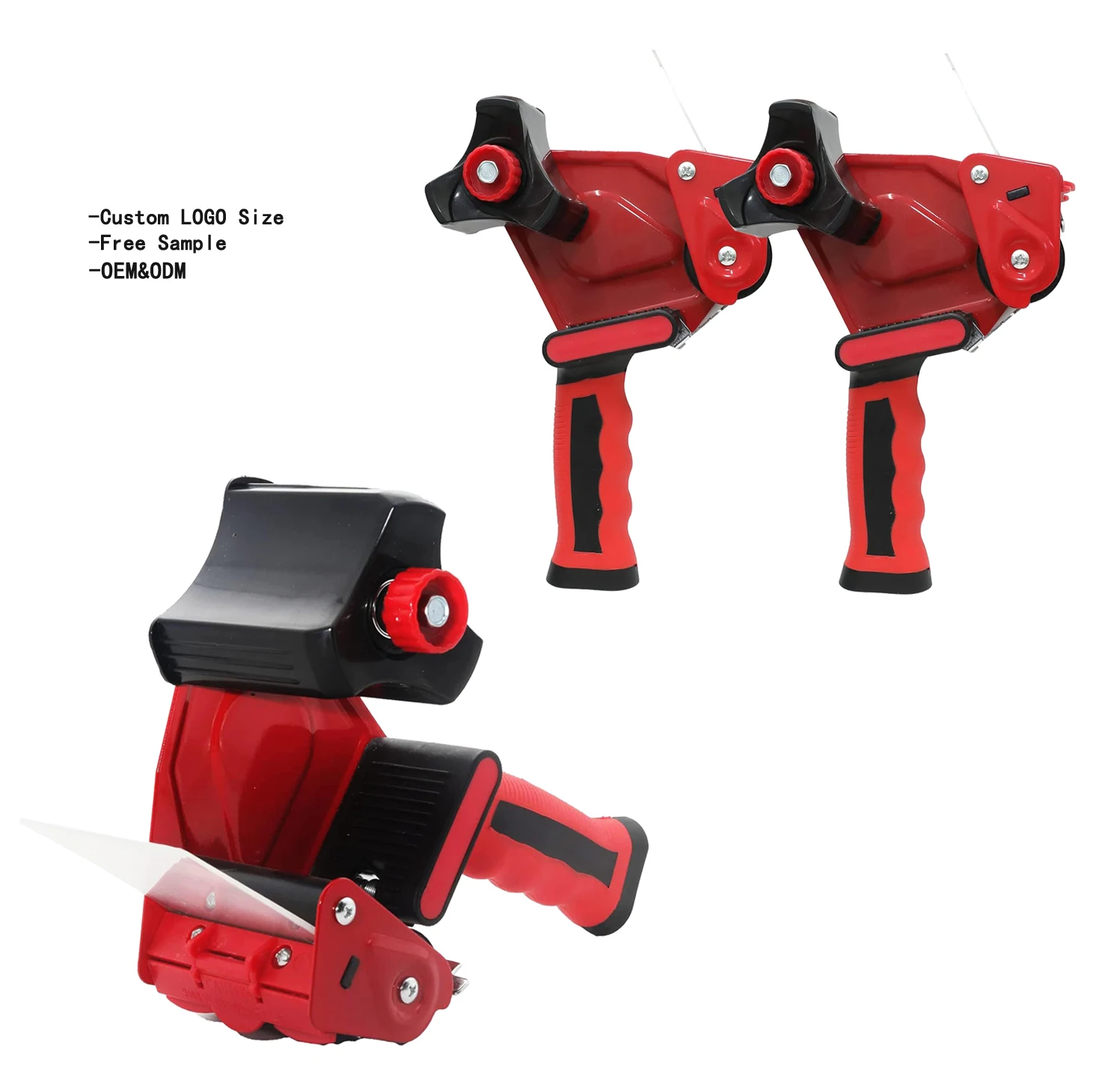 Custom 2 Inch Tape Gun Dispenser for 3 inch Tape Core Lightweight Tape Cutter Great with Blade Cover for Heavy Duty Shipping