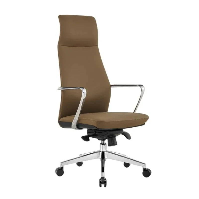 Modern Italian High Back Ergonomic Luxury Swivel Office Chair Executive Orange Leather Office Chair