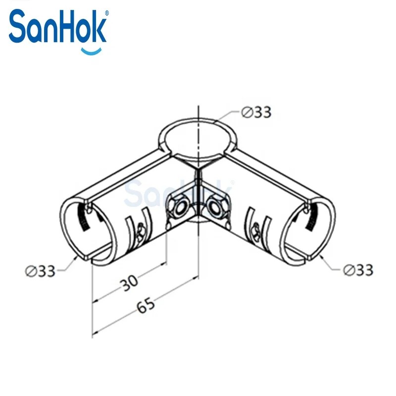 Service Five-way Lean Tube Metal Plate Sheet Transition Piping Rotary Detachable Joint Accessories For Pipe Rack System