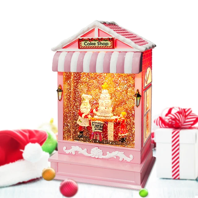 Christmas Lantern Snow Globe Led House Decoration