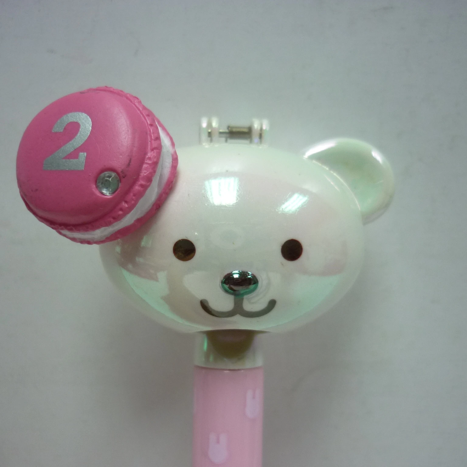 2021 BSCI Custom Pink Bear Animated Bear Toys Girl Retractable Pen Cute Cartoon Toys For Cats pen