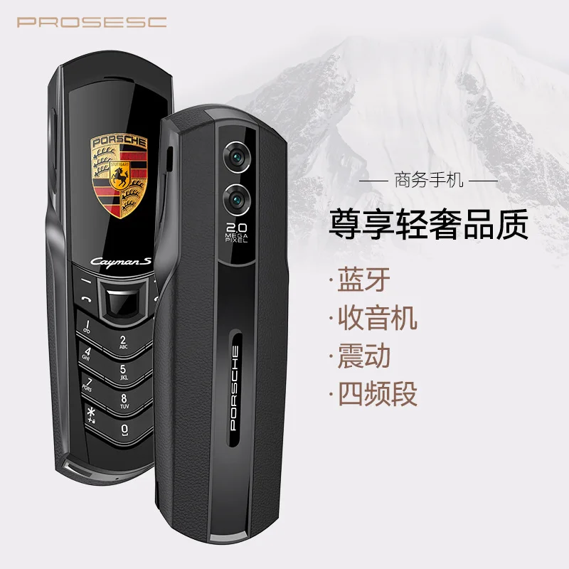 V8 high-end luxury Porsche candy bar personalized function machine button mobile phone cross-border hot model with Bluetooth ba