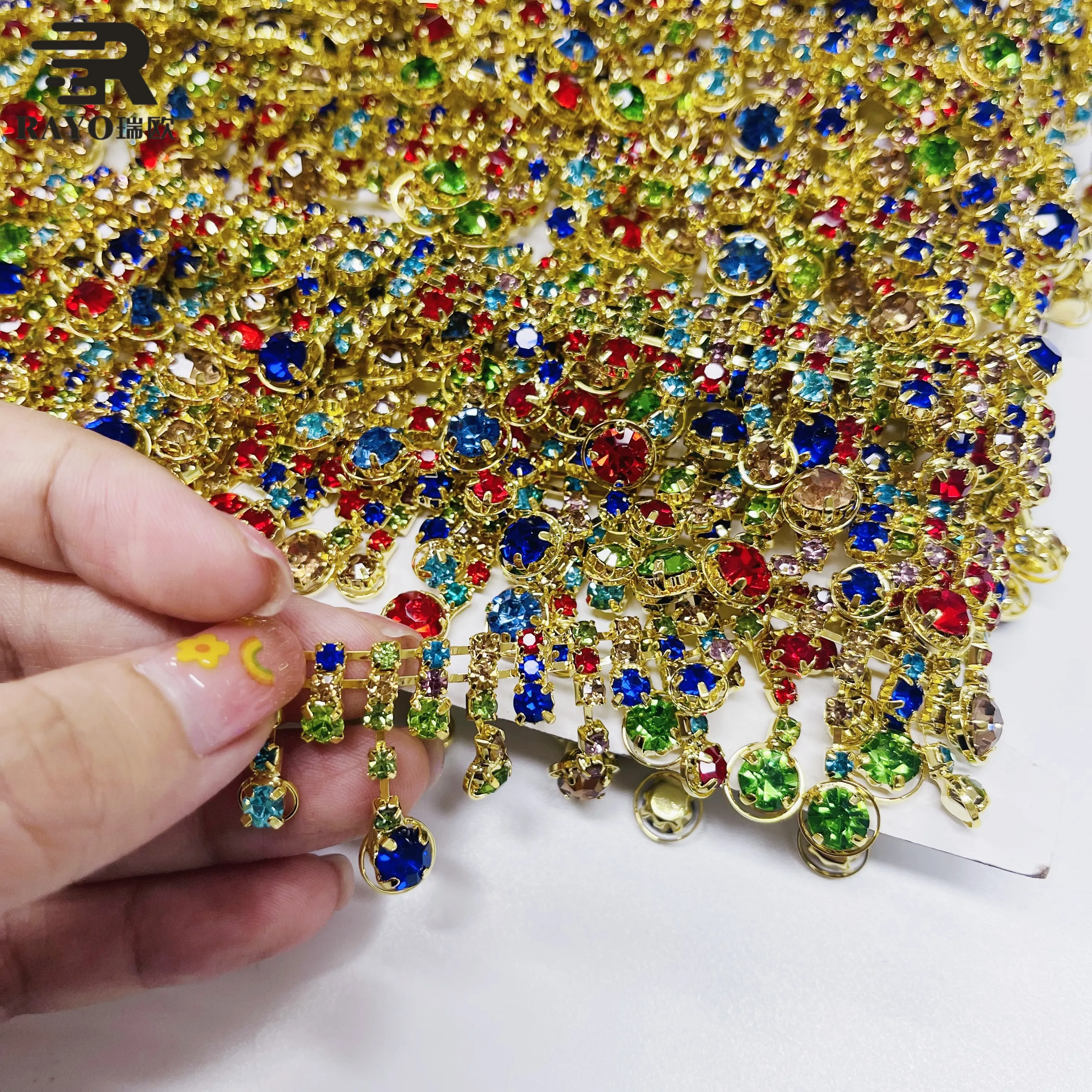 DIY Fashion 10-Yard Strass Trimming with over 100 Designs for Garment Decoration Bags and Necklace Earning Rhinestone Trim