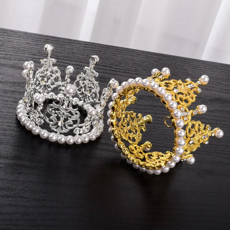 Тиара металлическая для детских вечеринок, модная корона принцессы, подарок невесте на день рождения, тиара из сплава с жемчугом