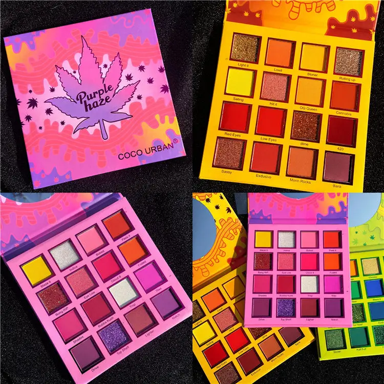Customize Orange soda cosmetics eye shadow palette glitter professional eye shadow set