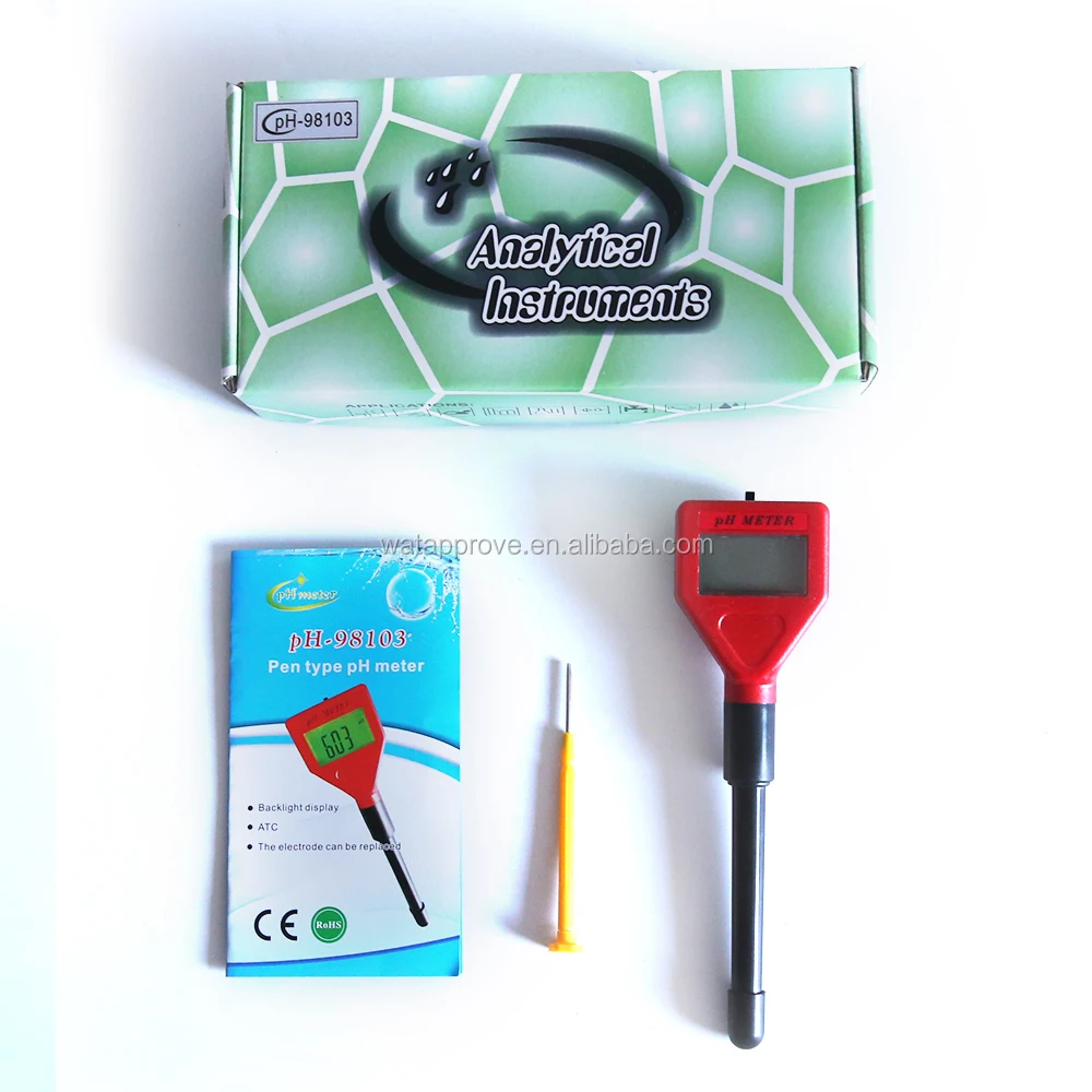 
PH-98103 High Precision Water Quality Tester Digital PH Analyzer Backlight Display PH Meter for Aquarium Hydroponics Laboratory 