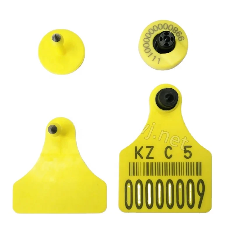 Cattle UHF RFID Ear Tags Tamperpro of EID ( Electronic Identification ) Button Tag