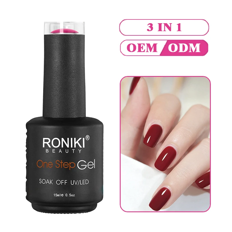 RONIKI best nail painting beauty products supplies custom logo hema free private label 3 in 1 one step uv gel nail polish