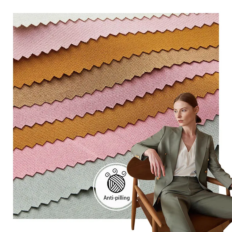 China fabric supplier 190gsm 95%polyester 5%spandex maserati fabric double woven 4 way stretch fabric