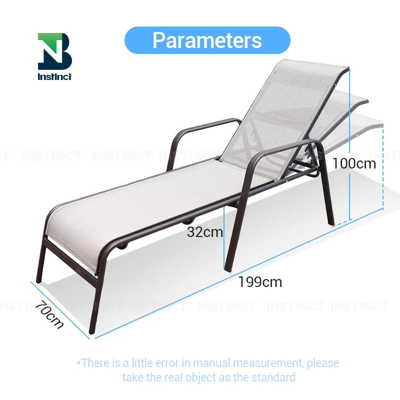 INSTNCT Modern garden New Product Outdoor Furniture Beach chair Beach Sun lounger adjustable sun bed lounger for beach