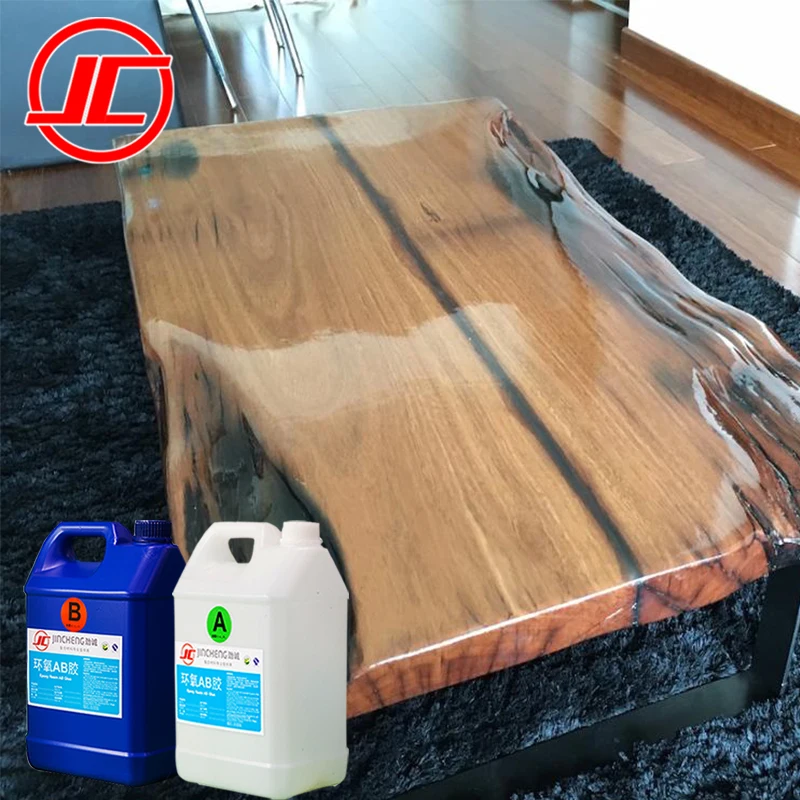 
Crystal Clear Epoxy AB Glue for Solid Wood Epoxy River Coffee Table 