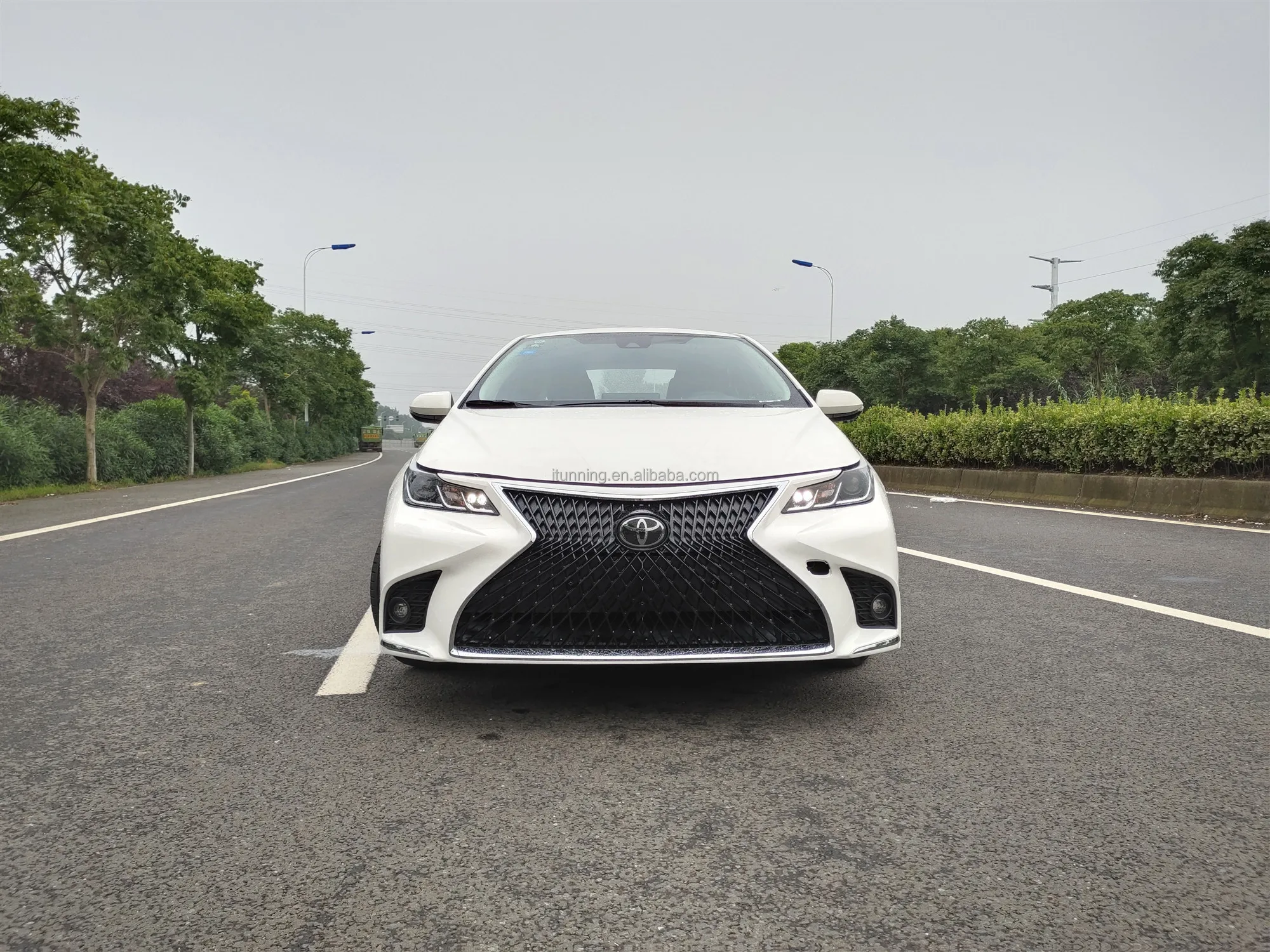 Высококачественный Комплект переднего корпуса для Toyota Corolla 2019 plus обновленный в стиль Lexus