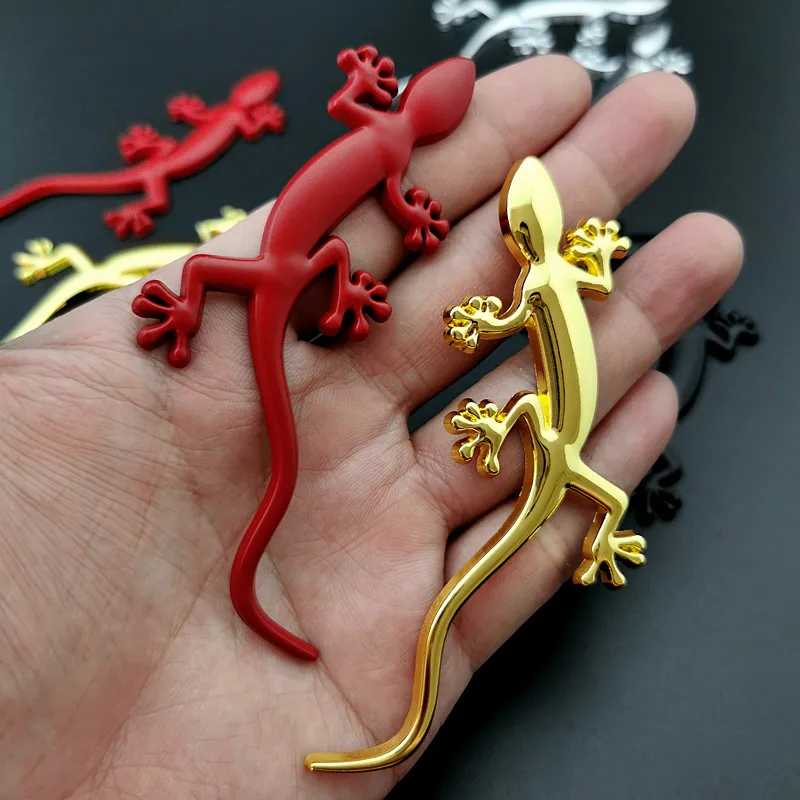 Car universal 3D metal gecko lizard badge sticker waterproof badge sticker metal gecko shape truck motor decoration