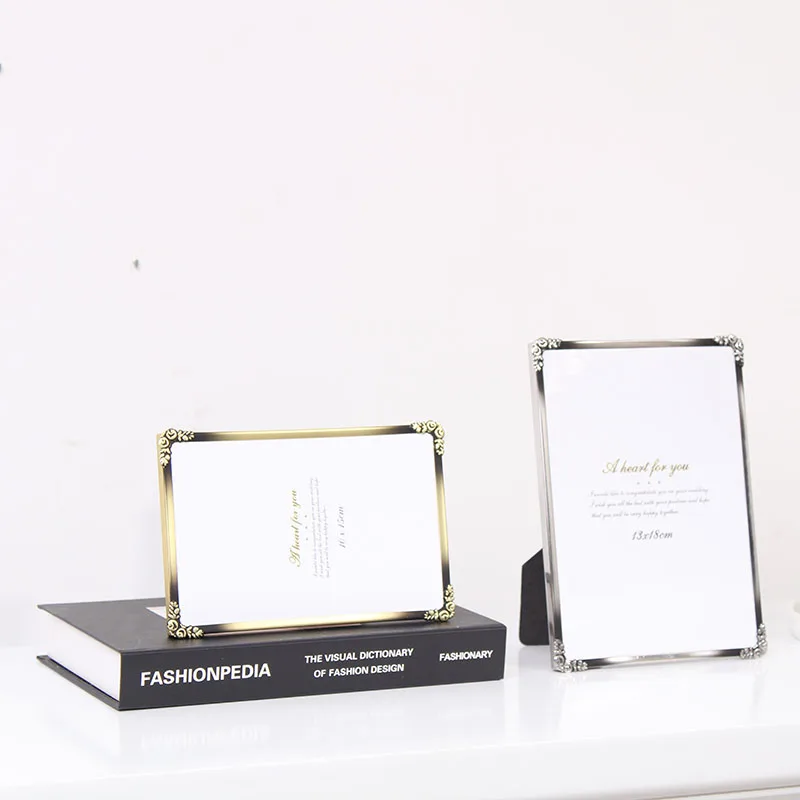 
Rectangular Elegant Multi-size Home Decoration Metal Photo Frame Cheap Simple Picture Frame 