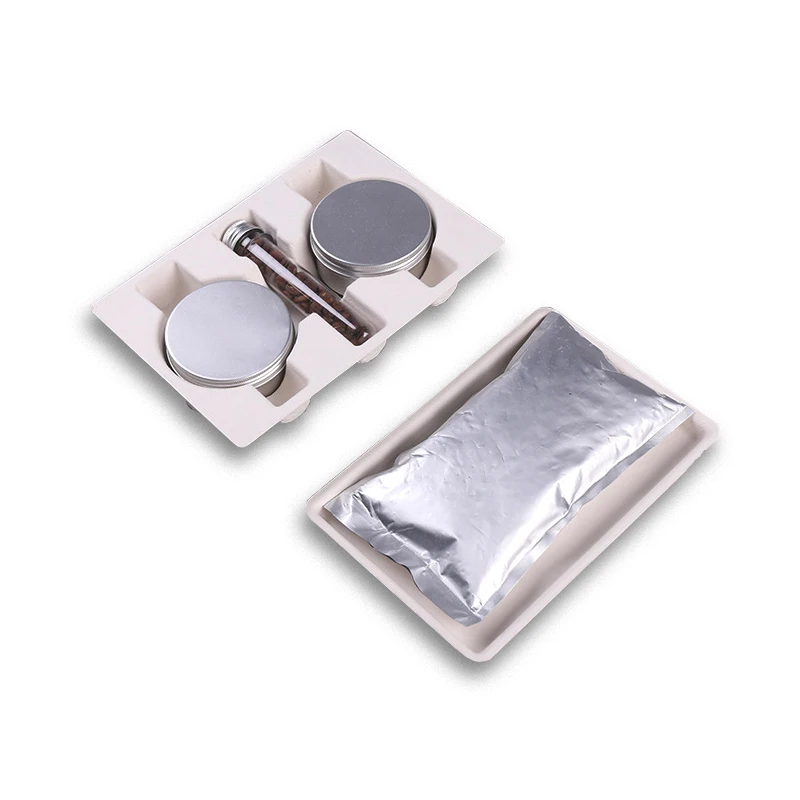 Высококачественная 100% Экологически чистая перерабатываемая биоразлагаемая Защитная индивидуальная формованная целлюлозная упаковка для подноса целлюлозы сахарного тростника