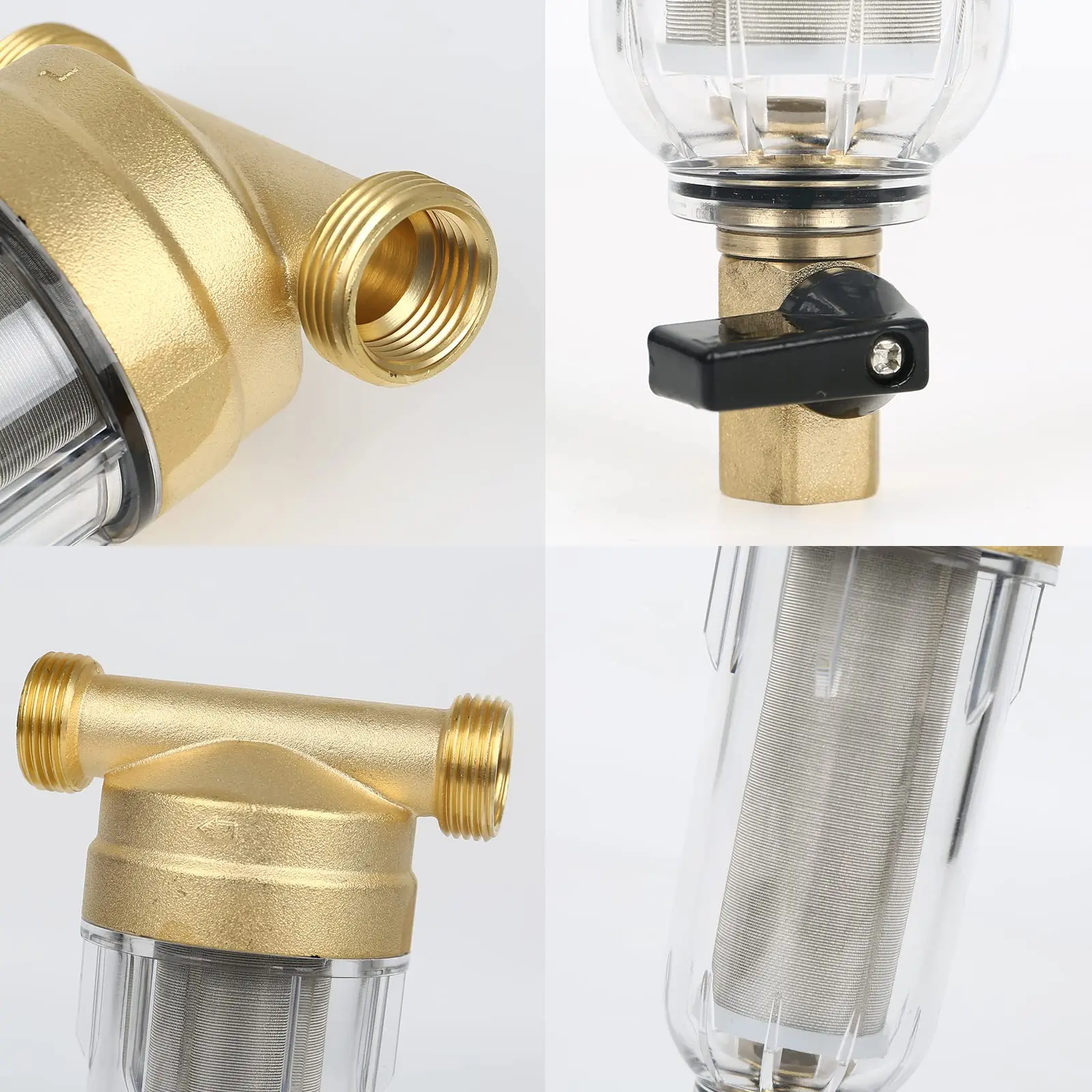 Home Water Main Line Pure Filter Ss Mesh Water Pre Filter 40 Micron Central Sediment Water Filter