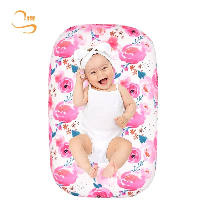 Comfortable Soft Stretchy Printed Baby Bed Cover Removed Baby Snuggle Nest Cover