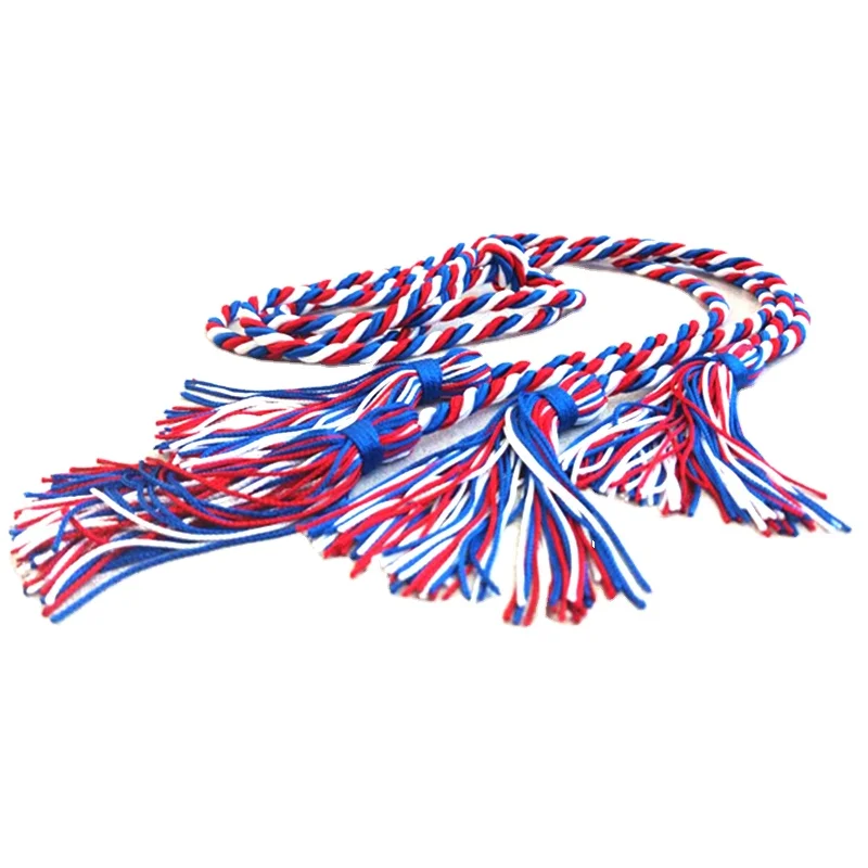 Фабричный высококачественный плетеный шнур Honor для выпускного вечера два или три цвета