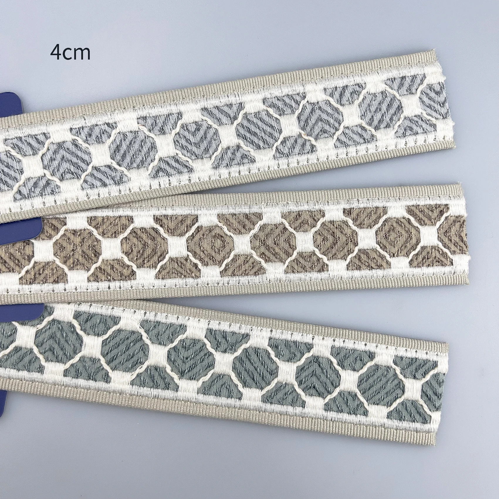 Wholesale of High-end New Chinese Style Spliced Embroidered Curtains with Side Woven Straps and Fabric Decorations