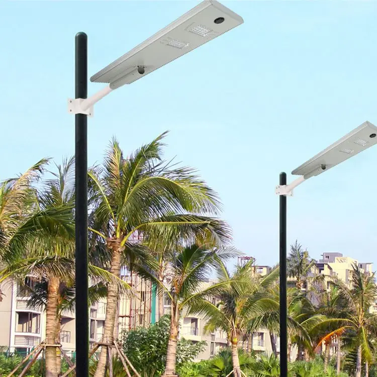 New Product Aluminum Outdoor Rainproof IP65 80W Integrated All In One Led Solar Streetlight