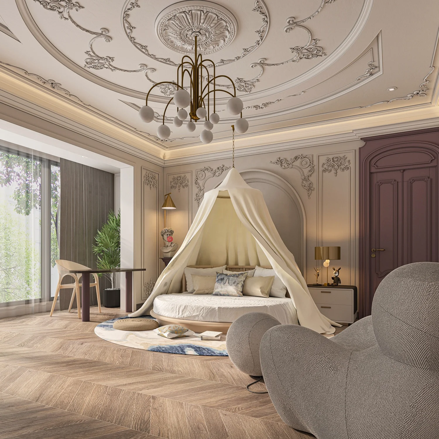 2024 Auuan High Quality Cheaper Price Luxury And Classic Design Style Polyurethane Material Decoration High Density