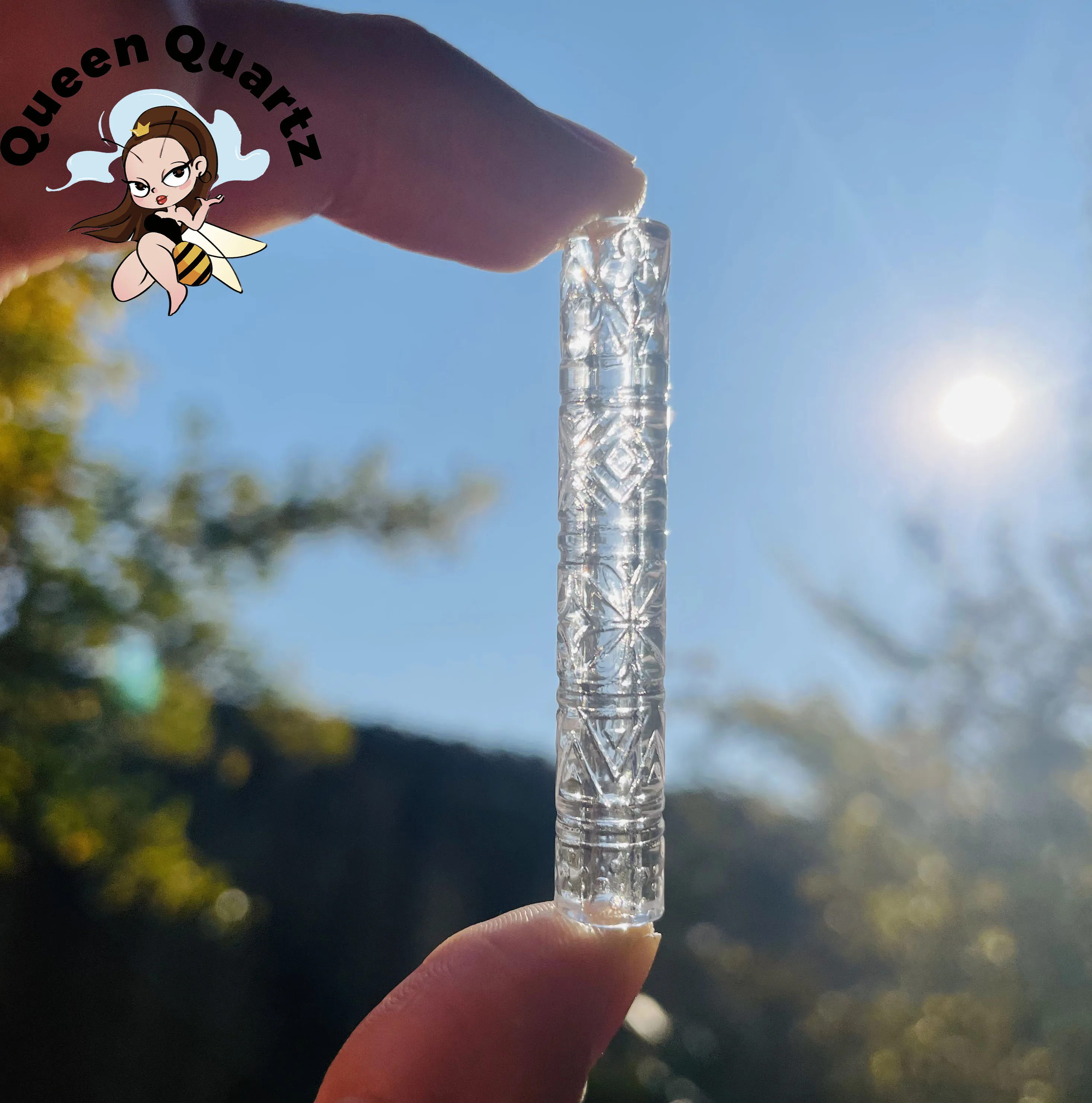 Quartz OEM size engraved  Pillars