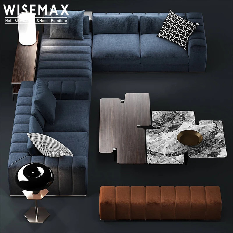 Современный модульный угловой диван WISEMAX итальянская мебель для гостиной секционный тканевый отеля