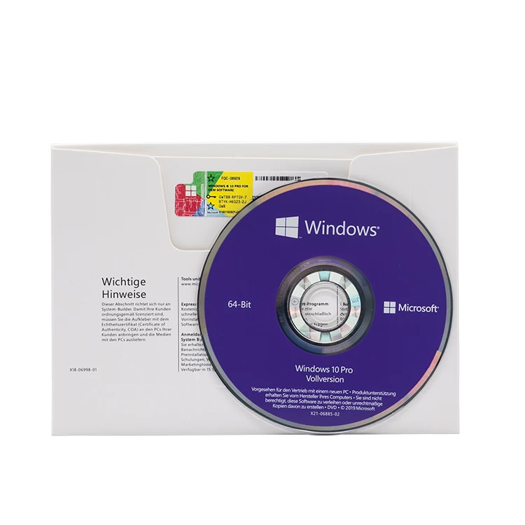 
German-Language-Microsoft-Windows-10-Professional-64 bit Operating System 