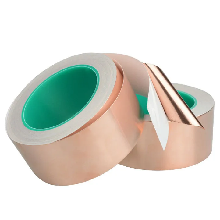 LDW Copper Foil with Conductive Adhesive Copper Tape for Guitar and EMI Shielding, Slug Repellent, Electrical Repair Custom Size