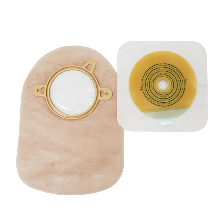 Stoma care two piece closed colostomy bag good adhesive match hydrocolloid Ostomy Supplies