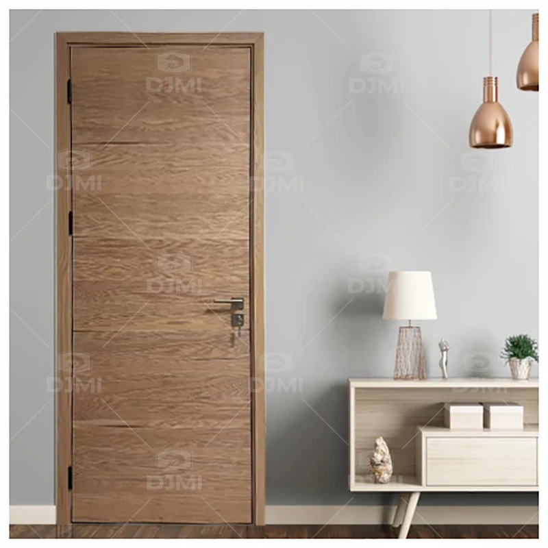 Djmi factory wholesale home sound and waterproof room doors wooden composite interior wooden slab doors for house