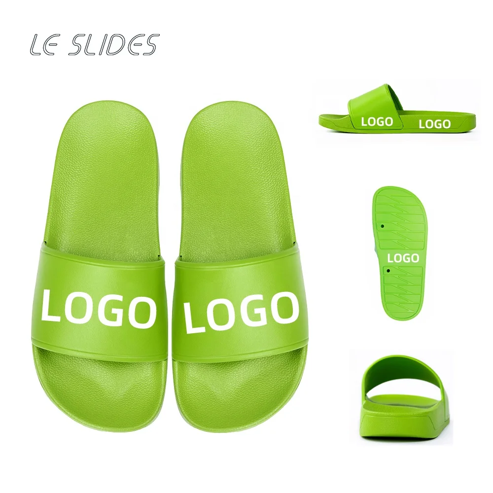 Hot selling custom logo PVC spa bathroom slide men and women slippers