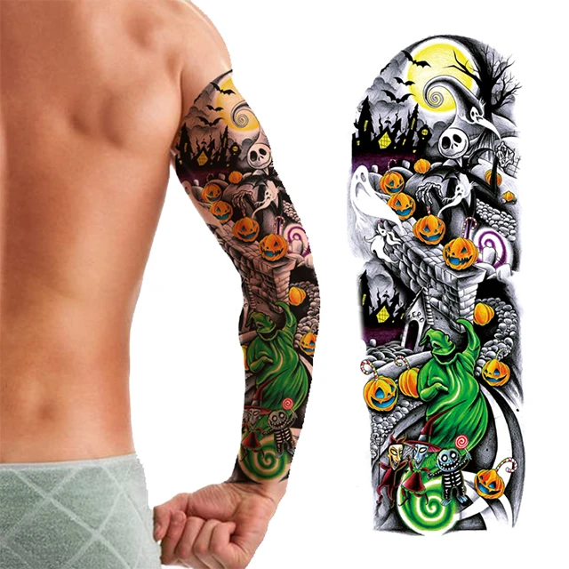 Wholesale Temporary Tattoo Factory Cool Men Women Waterproof Temporary Tatoo Sticker Full Arm