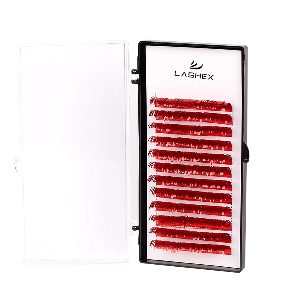 Wholesale Private Label individual holographic tinsel eyelash extension lashes eyelash shiny colorful lashes  extension