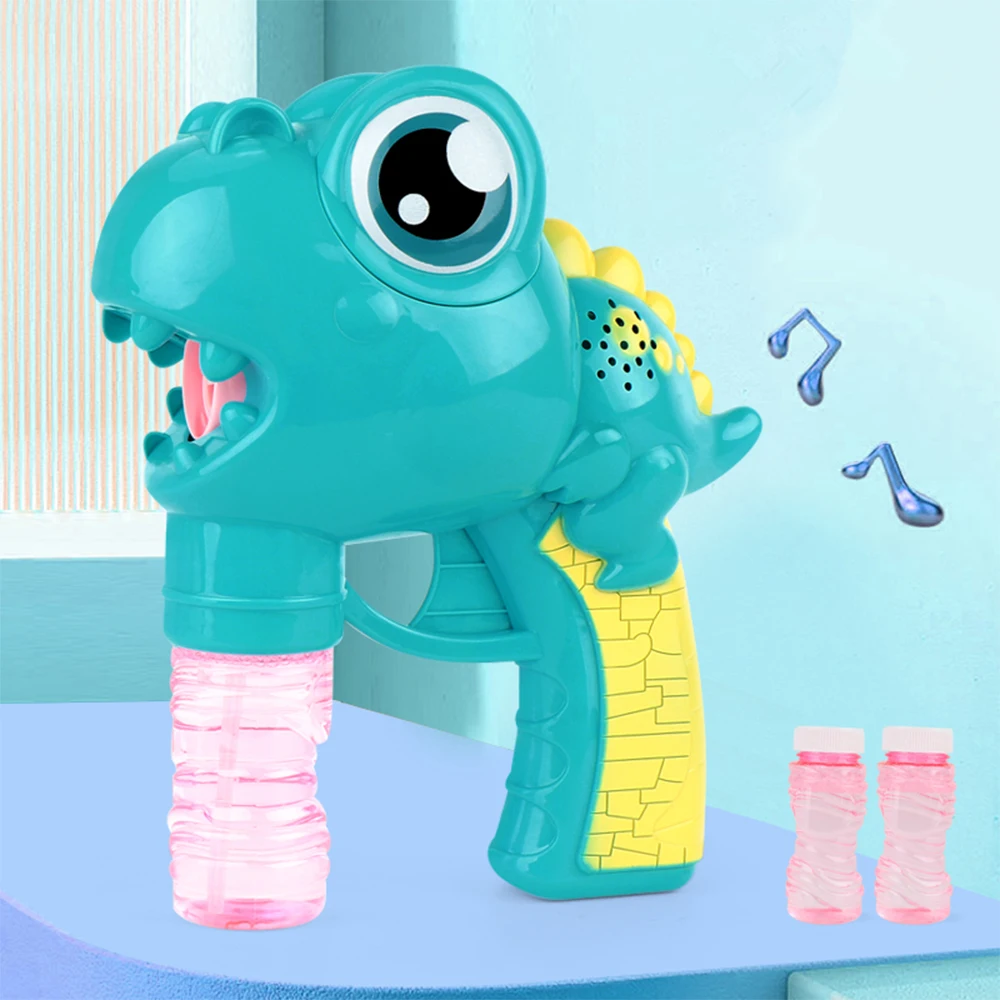 Summer Outdoor Light Up Animal Shape Soap Bubble Gun for Kids