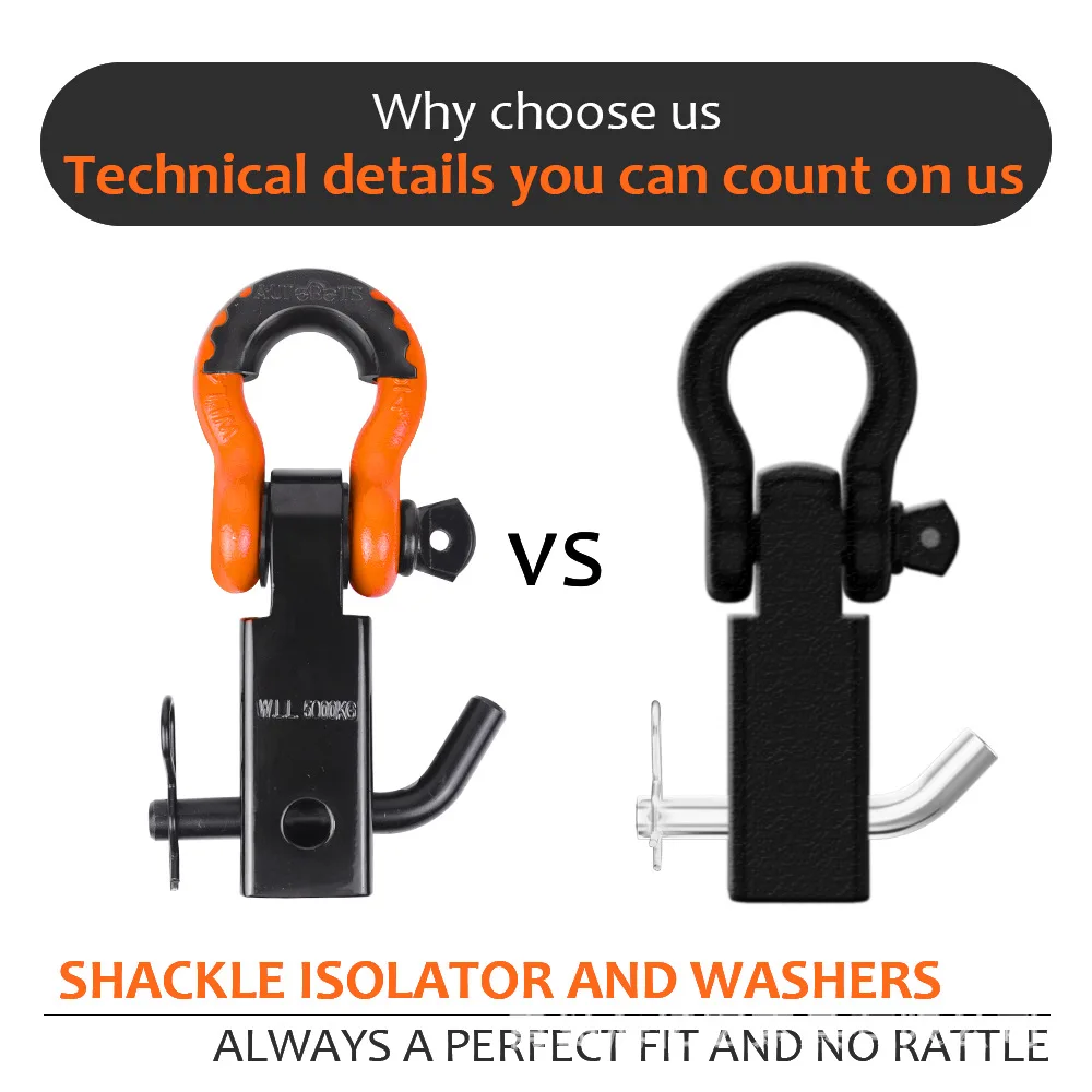 Professional OEM Car modified trailer ring trailer quick release U-type shackle connector trailer hitch receiver