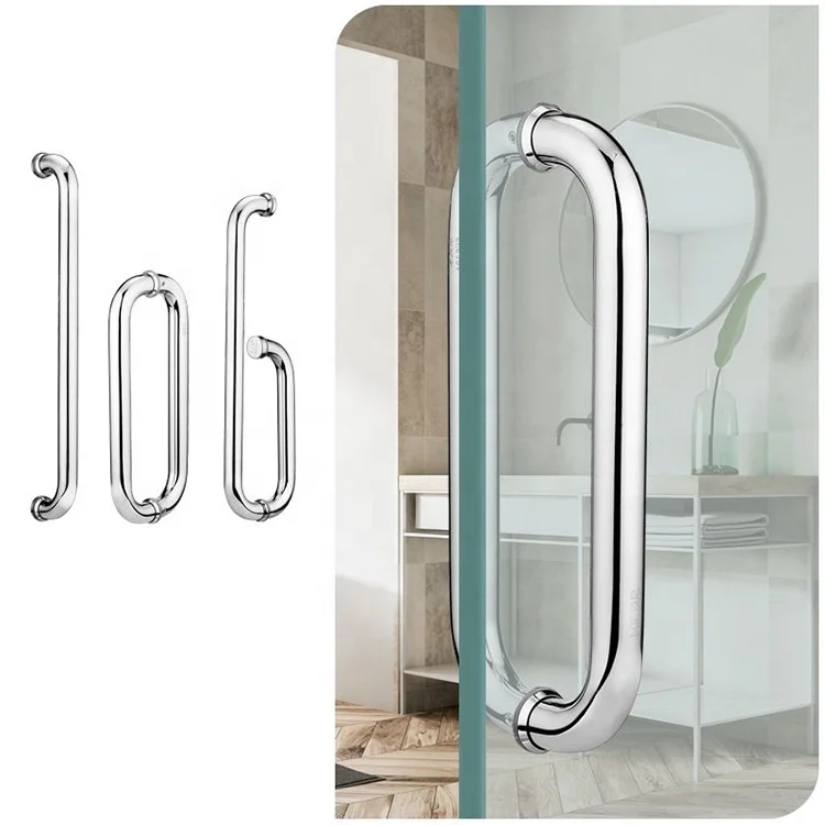 Single Sided Glass Door Back To Back Towel Bar Pull Handle Room Glass Door Back To Back Pull Handle Towel Bar