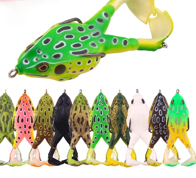 Haroi Fishing frog soft bait 9cm/13.6g hunting lures double hook  simulation bait fishing frog lure fishing lures