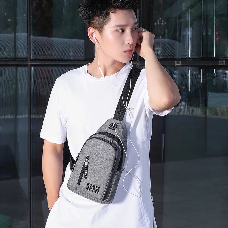 Factory Price Outdoors Zipper chest bag Shoulder Bag Men Travel Sport Crossbody Bag