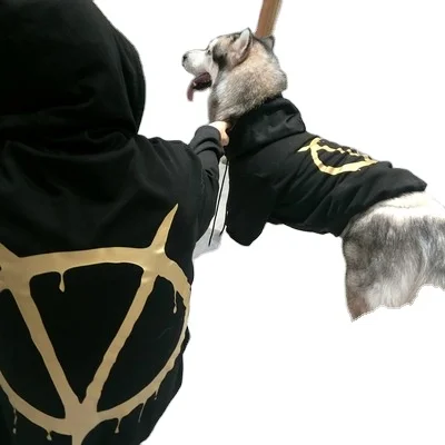 Full size Pet big V Hoodie Cat Match Owner and Dog Parent-child large Dog Pet Clothes