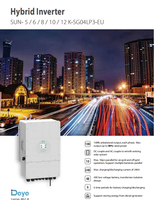 Hot Deye Hybrid Inverter Sun-5K-12-SG04LP3-EU 12Kw Inverter Three Phase For Home Solar Power System with 2 MPPT in Stock