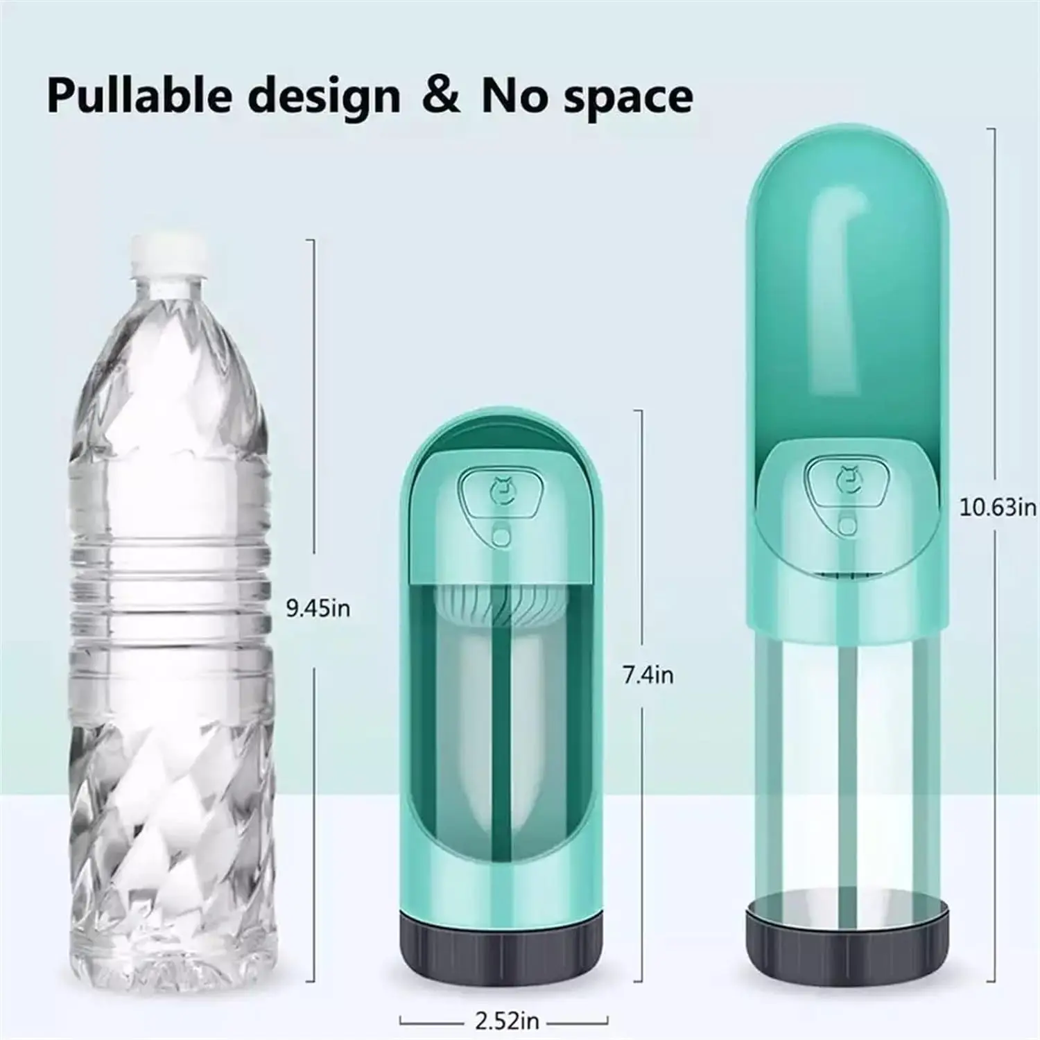Portable Pet Dog Water Bottle 300ml Drinking Bowl for Large Dogs Water Dispenser with Drinking Feeder Outdoor Bottle