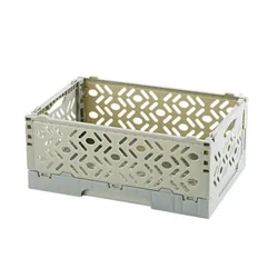 Folding Plastic Storage Box for Clothes Cosmetic Toy  Office desktop plastic folding storage box basket