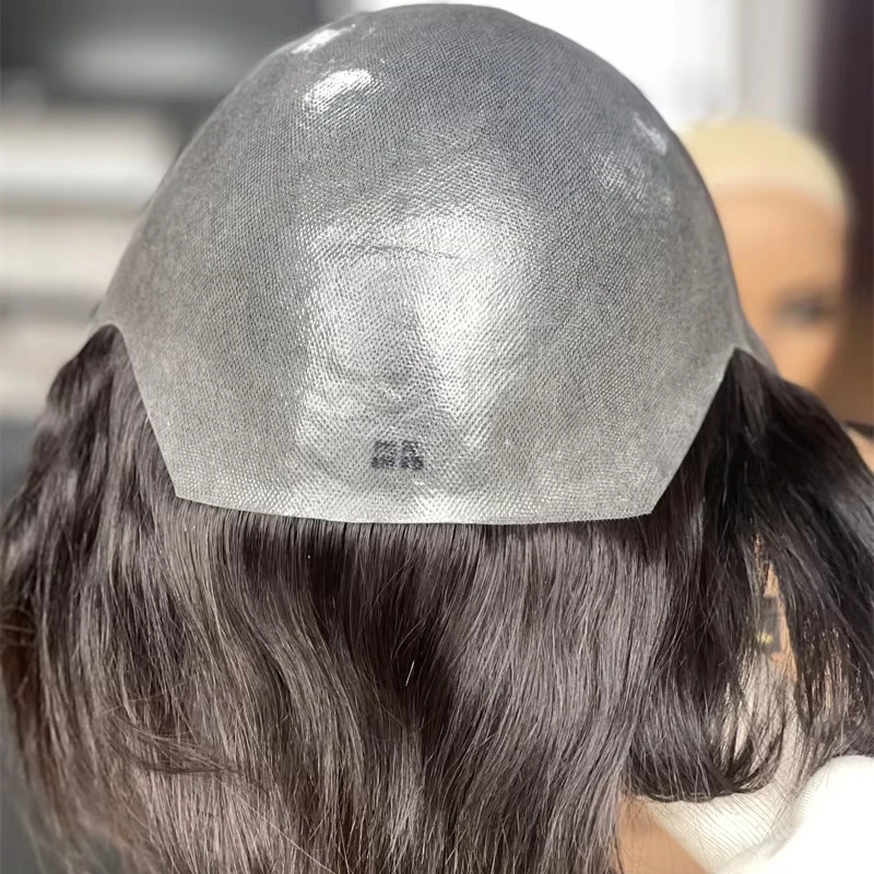 Alopecia Hairloss Factory Made Glue Medical PU Cap Wigs 100 Human Hair Wig For Cancer Patients In Stock