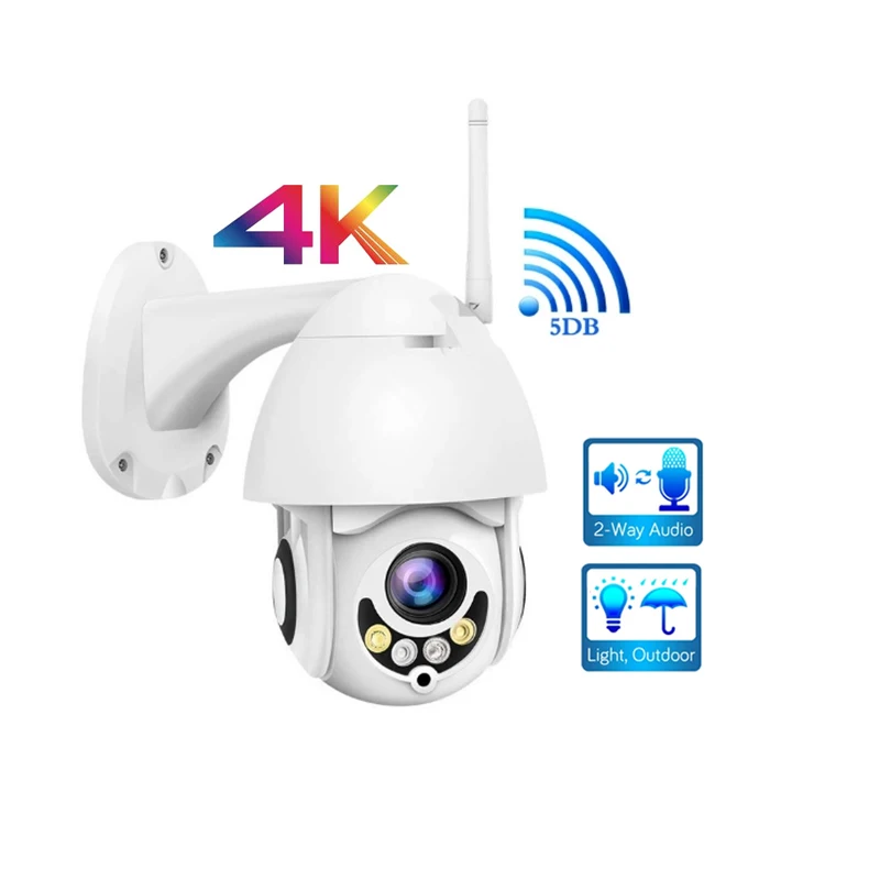 4K Surveillance Cameras With Wifi Camara Night Vison 8MP Home Security IP CCTV Camera Outdoor Video Surveillance Camera PTZ