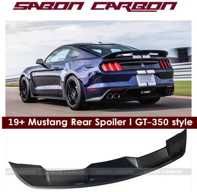  2019 г. Mustang GT350 задний спойлер крыло гоночного автомобиля из углеродного волокна для