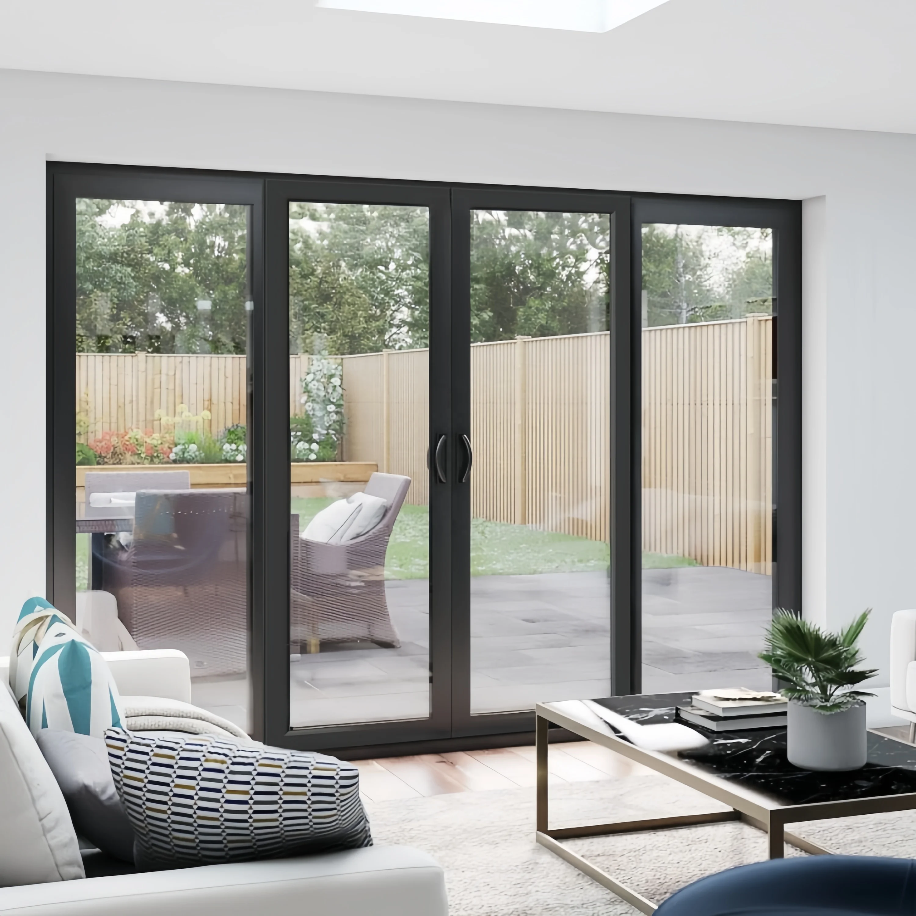 Customized Glass Sliding Door New Broken Bridge Aluminum Multitrack Soundproof Energy Efficient Sliding Door for Balcony Villa