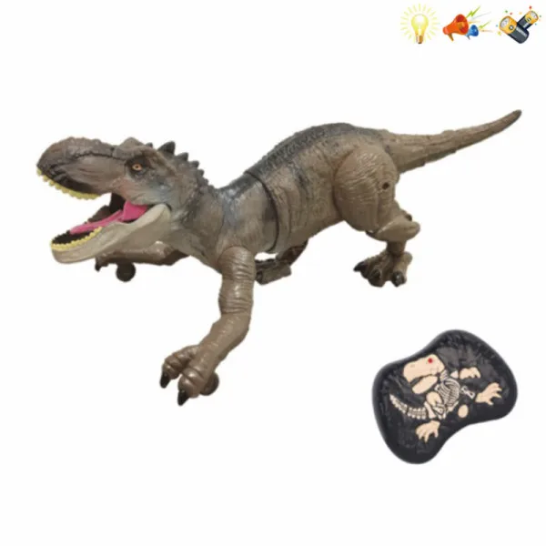Best selling 2.4G rc crawling dinosaur with spray light and music remote control dinosaur rc toy 2024