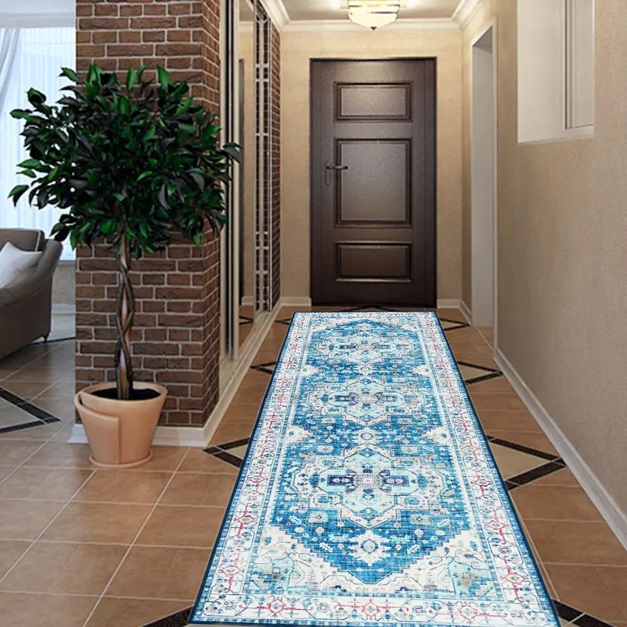 Oriental Washable Runner Rug 2x6 Kitchen Runner Rugs Non Skid Washable Runners for Hallways with Rubber Backing Vintage Carpet